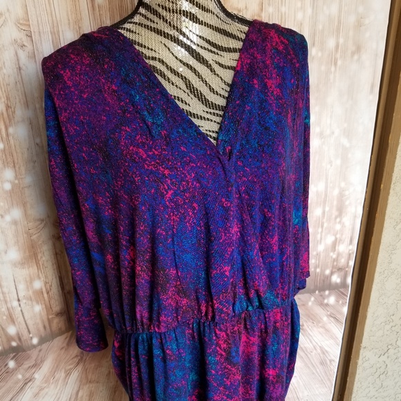 NWOT Kris Jenner galaxy print dress size 1x 2x - Picture 2 of 6